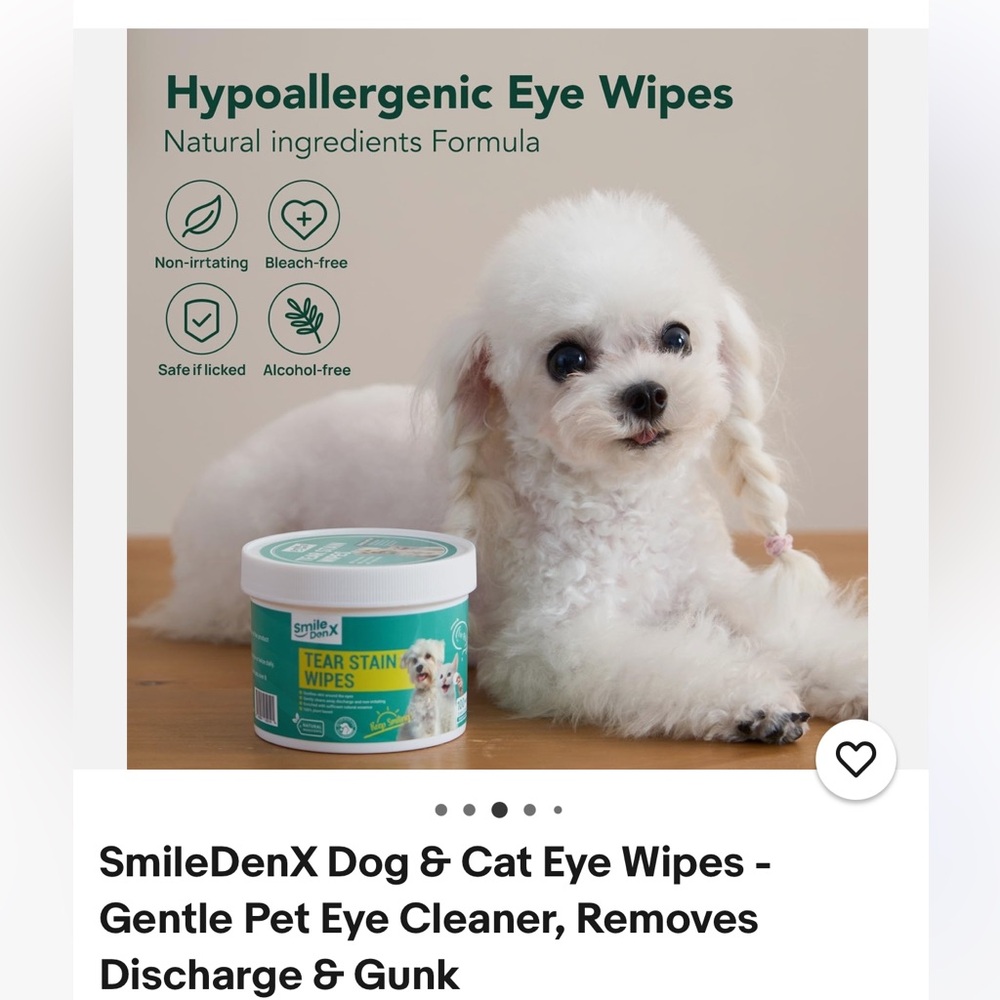 Smile DenX Tear Stain Wipes for Pets